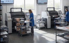 Challenge paper stock cart used for material transport in a print facility
