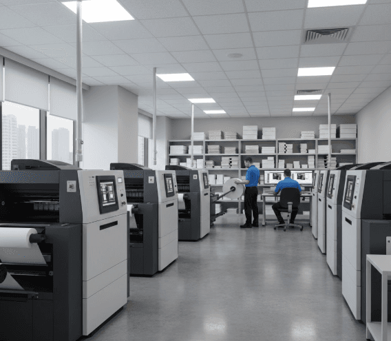 Challenge paper cornering machine in a finishing department